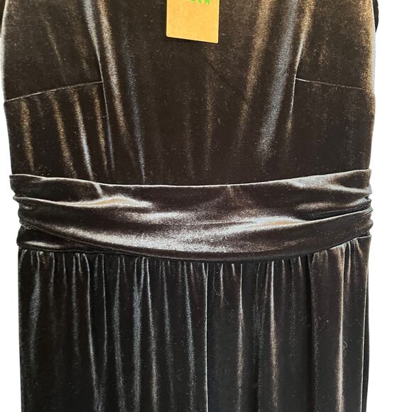 NWT Boden Abigail Velvet Midi Dress Black Long Sleeve Witchy Office Holiday 6 - Picture 5 of 7